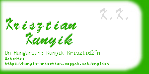krisztian kunyik business card